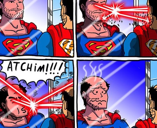 #superman #comic #sneeze #fail #habal