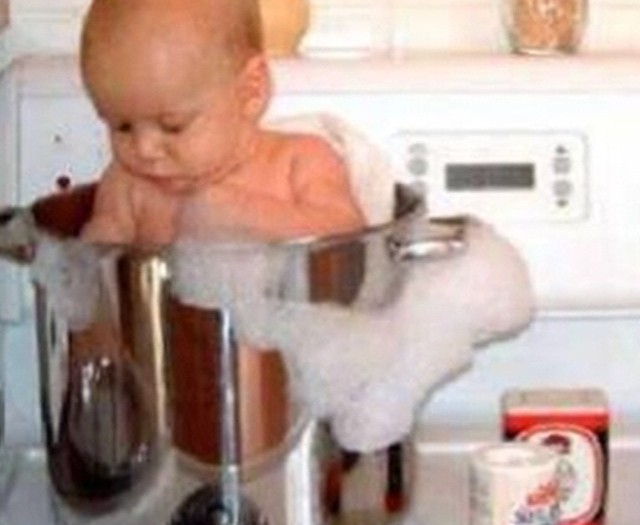 Just add a rubber ducky #babies #cooking #food #habal هبل#