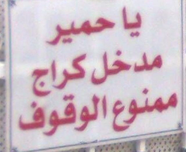 #vulgar #arabic #noparking #sign #habal #هبل
#HabaLdotCom
#هبل_دوت_كوم